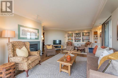 Ph 16 - 18 Concorde Place, Toronto, ON - Indoor Photo Showing Living Room With Fireplace