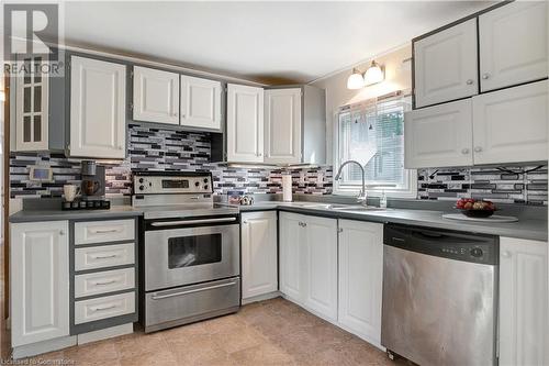 1294 8Th Concession Road W Unit# 81, Flamborough, ON - Indoor Photo Showing Kitchen With Double Sink