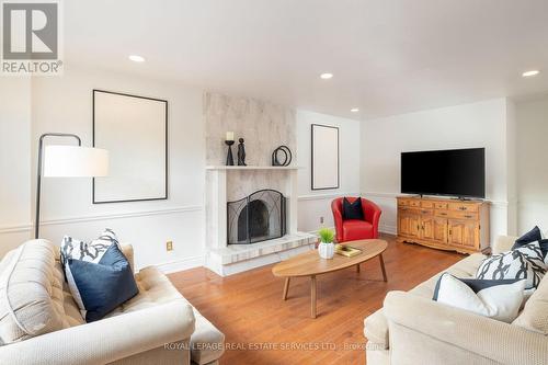 164 Warner Drive, Oakville, ON - Indoor Photo Showing Living Room With Fireplace