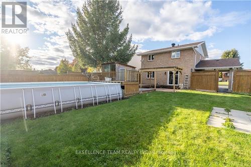 1976 Concorde Avenue, Cornwall, ON - Outdoor With Above Ground Pool With Backyard