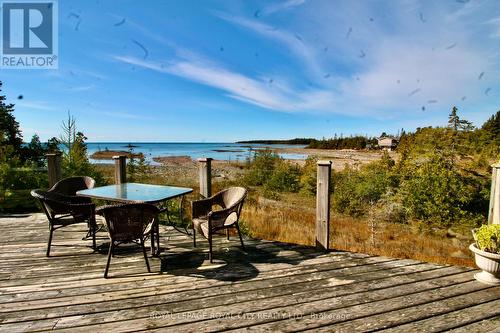 211 Eagle Road, Northern Bruce Peninsula, ON - Outdoor With Body Of Water With Deck Patio Veranda With View