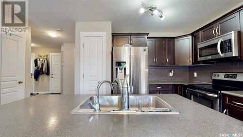 3341 Green Moss Lane, Regina, SK - Indoor Photo Showing Kitchen With Double Sink With Upgraded Kitchen