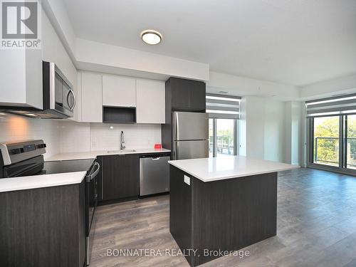 408 - 202 Burnhamthorpe Road E, Mississauga, ON - Indoor Photo Showing Kitchen With Stainless Steel Kitchen