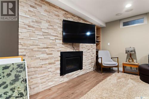 94 Academy Park Road, Regina, SK - Indoor With Fireplace