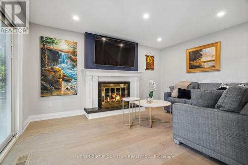 4145 Prince George Avenue, Mississauga, ON - Indoor Photo Showing Living Room With Fireplace