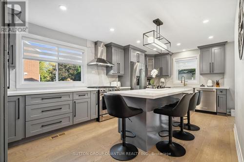 4145 Prince George Avenue, Mississauga, ON - Indoor Photo Showing Kitchen With Stainless Steel Kitchen With Upgraded Kitchen