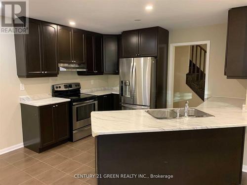 258 Gleave Terrace, Milton, ON - Indoor Photo Showing Kitchen With Stainless Steel Kitchen With Double Sink