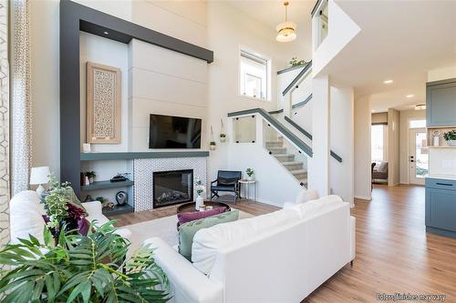 45 Crocus Lane, West St Paul, MB - Indoor Photo Showing Living Room With Fireplace