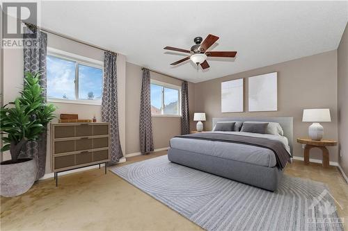 Virtually staged primary bedroom - 44 Grengold Way, Ottawa, ON - Indoor Photo Showing Bedroom