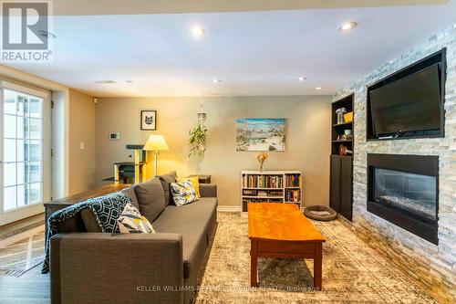 406 Lupin Drive, Whitby, ON - Indoor Photo Showing Living Room With Fireplace