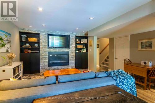 406 Lupin Drive, Whitby, ON - Indoor With Fireplace