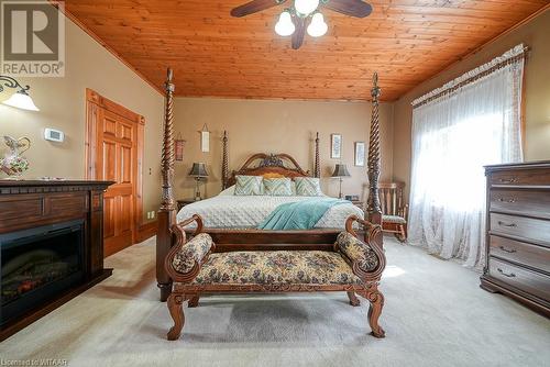 246 Light Street, Woodstock, ON - Indoor Photo Showing Bedroom With Fireplace