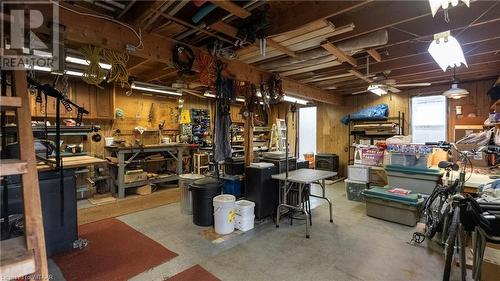 Storage room featuring ceiling fan - 246 Light Street, Woodstock, ON - Indoor Photo Showing Basement