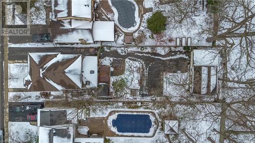 View of snowy aerial view - 246 Light Street, Woodstock, ON - Outdoor