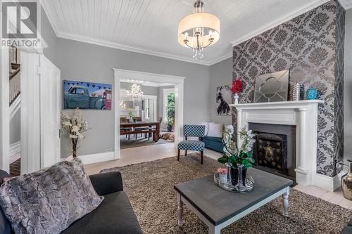 63 Golf Avenue, St. John'S, NL - Indoor Photo Showing Living Room With Fireplace