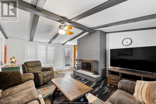 3661 Rockwell, Windsor, ON - Indoor Photo Showing Living Room With Fireplace