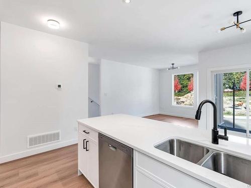 A-110 Plante Cres, Lake Cowichan, BC - Indoor Photo Showing Kitchen With Double Sink