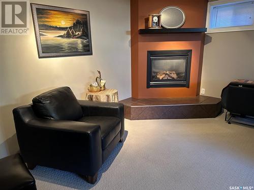 1741 Centennial Crescent, North Battleford, SK - Indoor Photo Showing Living Room With Fireplace