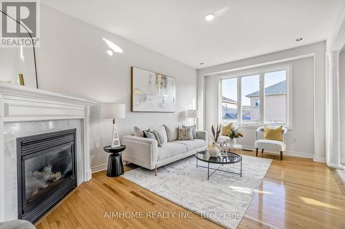 5 Hawstone Road, Vaughan, ON - Indoor Photo Showing Living Room With Fireplace