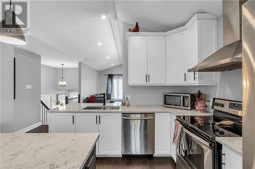 66 Mercier Avenue E, Cornwall, ON - Indoor Photo Showing Kitchen With Double Sink With Upgraded Kitchen