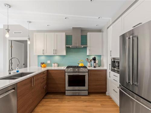 306-1820 Maple Ave South, Sooke, BC - Indoor Photo Showing Kitchen With Stainless Steel Kitchen With Double Sink With Upgraded Kitchen