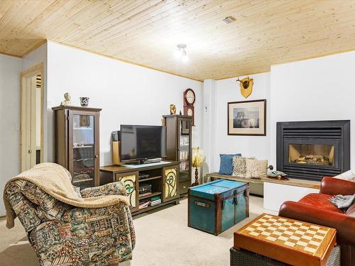 Salle familiale - 4660 Ch. Des Trois-Lacs, Shawinigan, QC - Indoor Photo Showing Living Room With Fireplace