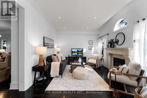 5 Chapman Road, Toronto (Humber Heights), ON - Indoor Photo Showing Living Room With Fireplace