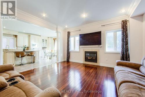 147 Ner Israel Drive, Vaughan, ON - Indoor Photo Showing Living Room With Fireplace