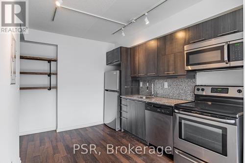 201 - 38 Joe Shuster Way, Toronto, ON - Indoor Photo Showing Kitchen With Stainless Steel Kitchen