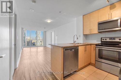 2601 - 3985 Grand Park Drive, Mississauga, ON - Indoor Photo Showing Kitchen With Double Sink