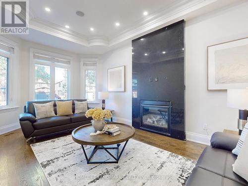 183 Byng Avenue, Toronto, ON - Indoor Photo Showing Living Room With Fireplace