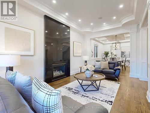 183 Byng Avenue, Toronto, ON - Indoor Photo Showing Living Room With Fireplace