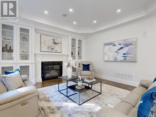 183 Byng Avenue, Toronto, ON - Indoor Photo Showing Living Room With Fireplace