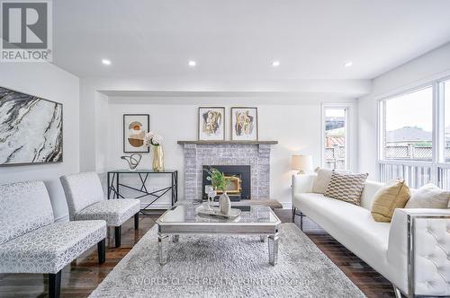 202 Bridgewater Avenue, Whitby, ON - Indoor Photo Showing Living Room With Fireplace