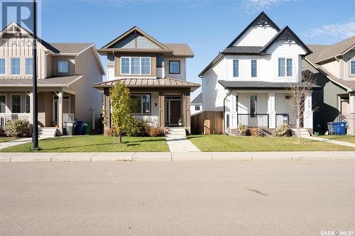 223 Newton Link, Saskatoon, SK - Outdoor With Deck Patio Veranda With Facade