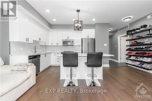 203 - 615 Longfields Drive, Ottawa, ON - Indoor Photo Showing Kitchen With Stainless Steel Kitchen With Upgraded Kitchen