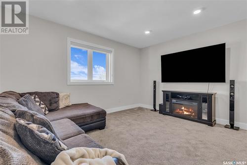 Little Loon Acreage, Parkdale Rm No. 498, SK - Indoor Photo Showing Living Room With Fireplace