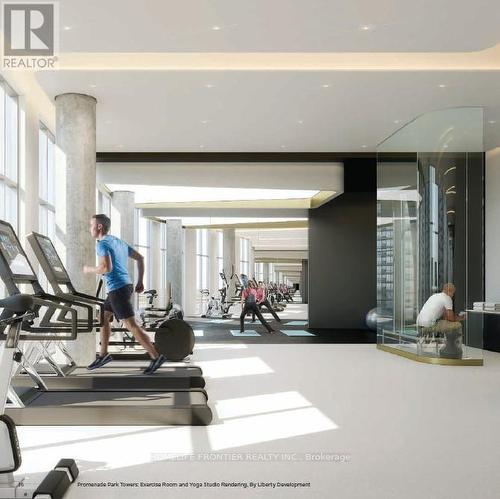 2107A - 30 Upper Mall Way, Vaughan, ON - Indoor Photo Showing Gym Room