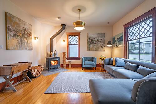 205 Fifth Street, Revelstoke, BC - Indoor Photo Showing Living Room With Fireplace