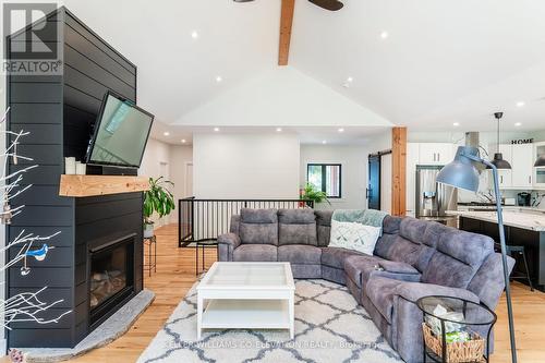 348 Fuller Avenue, Midland, ON - Indoor Photo Showing Living Room With Fireplace