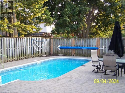 Photo Sept 4 2024 before pool was closed - 39 Tagge Street, Kitchener, ON - Outdoor With In Ground Pool With Deck Patio Veranda With Backyard