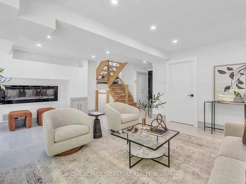 68 Dewlane Dr, Toronto, ON - Indoor Photo Showing Living Room With Fireplace