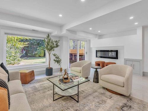 68 Dewlane Dr, Toronto, ON - Indoor Photo Showing Living Room With Fireplace