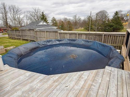 5117 Canborough Road, West Lincoln, ON - Outdoor With Above Ground Pool With Deck Patio Veranda With Backyard