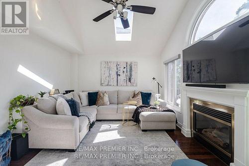 37 Furrows End, Brampton, ON - Indoor Photo Showing Living Room With Fireplace