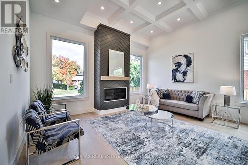 1372 Wren Avenue, Oakville, ON - Indoor Photo Showing Living Room With Fireplace