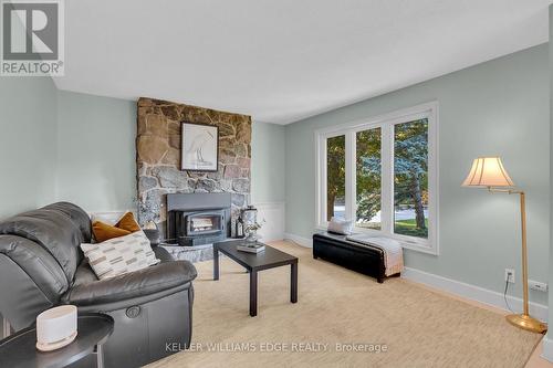 116 Greenbrier Drive, Waterloo, ON - Indoor Photo Showing Living Room With Fireplace