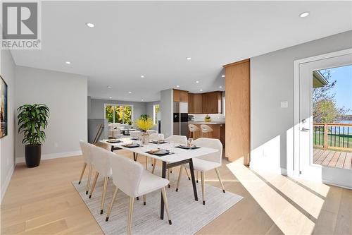 Virtually staged. - 4420 River Road, Renfrew, ON - Indoor Photo Showing Dining Room