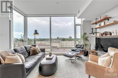 570 De Mazenod Avenue Unit#802, Ottawa, ON - Indoor Photo Showing Living Room With Fireplace