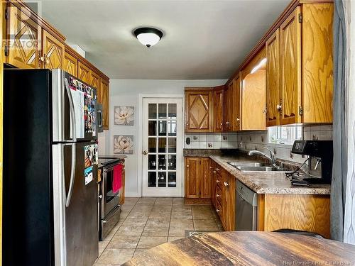 356 Sunset Drive, Dalhousie, NB - Indoor Photo Showing Kitchen With Double Sink